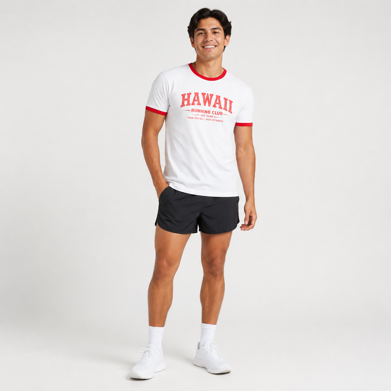 Hawaii Running Club 2026 All State Men's Staple Ringer Tee