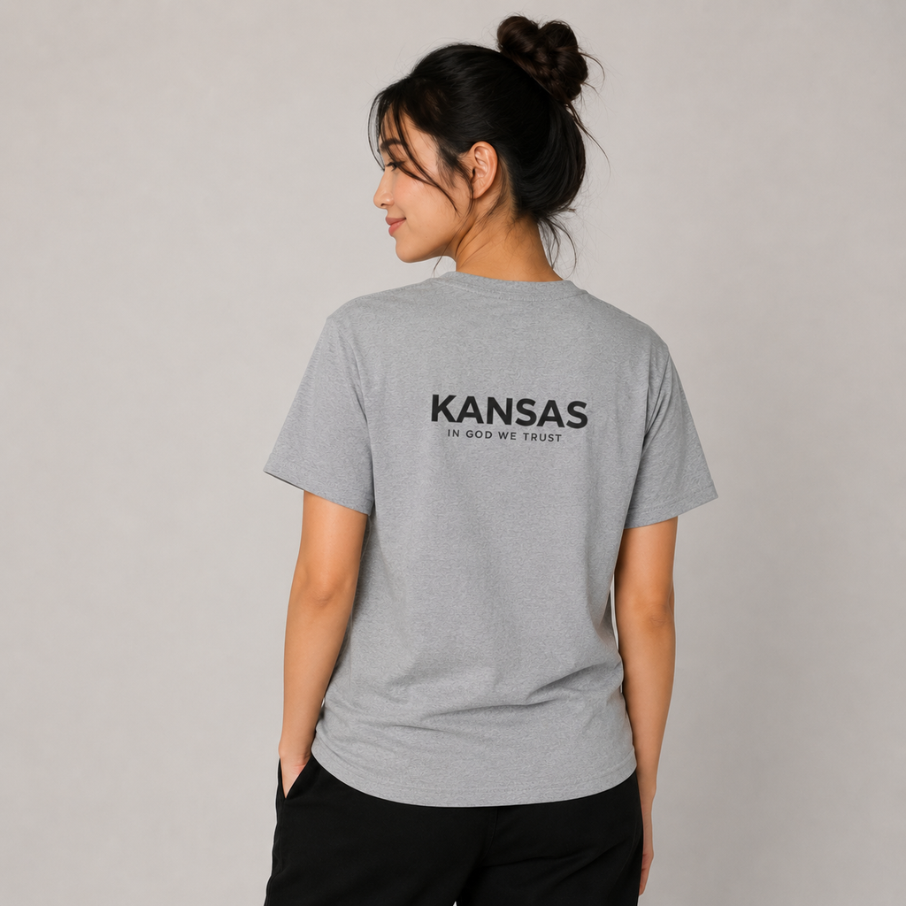 Kansas All State In God We Trust Unisex Everyday Tee