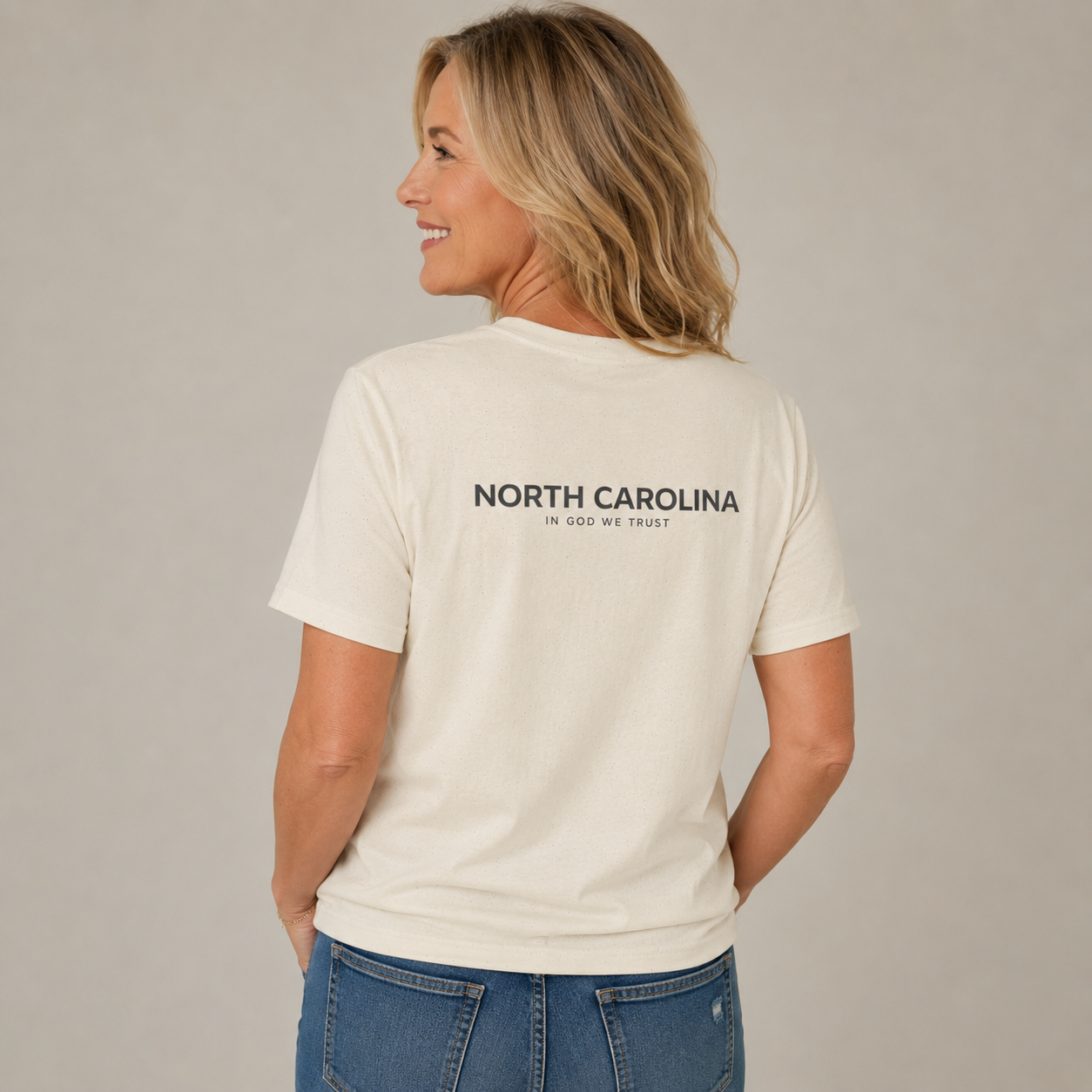 North Carolina All State In God We Trust Unisex Everyday Tee