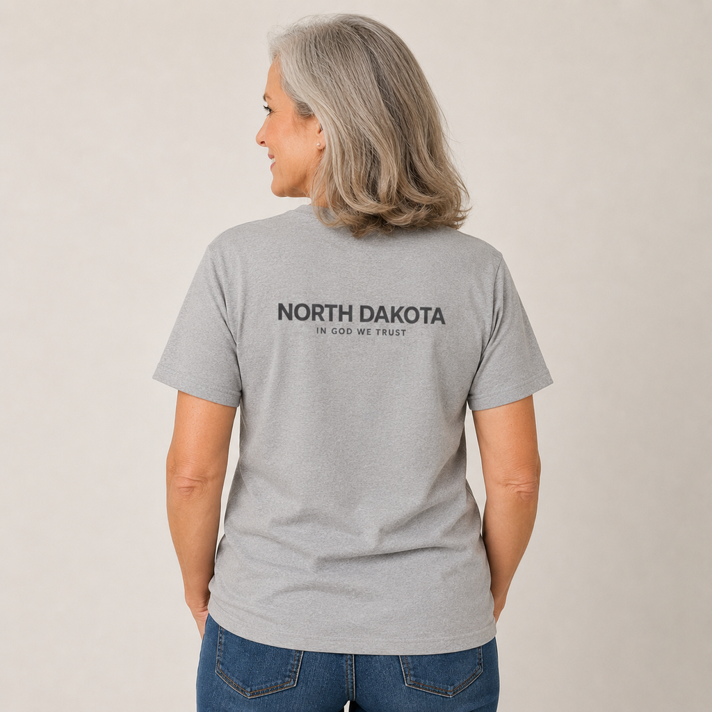 North Dakota All State In God We Trust Unisex Everyday Tee
