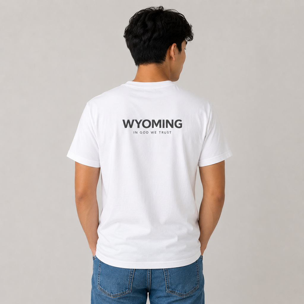 Wyoming All State In God We Trust Unisex Everyday Tee