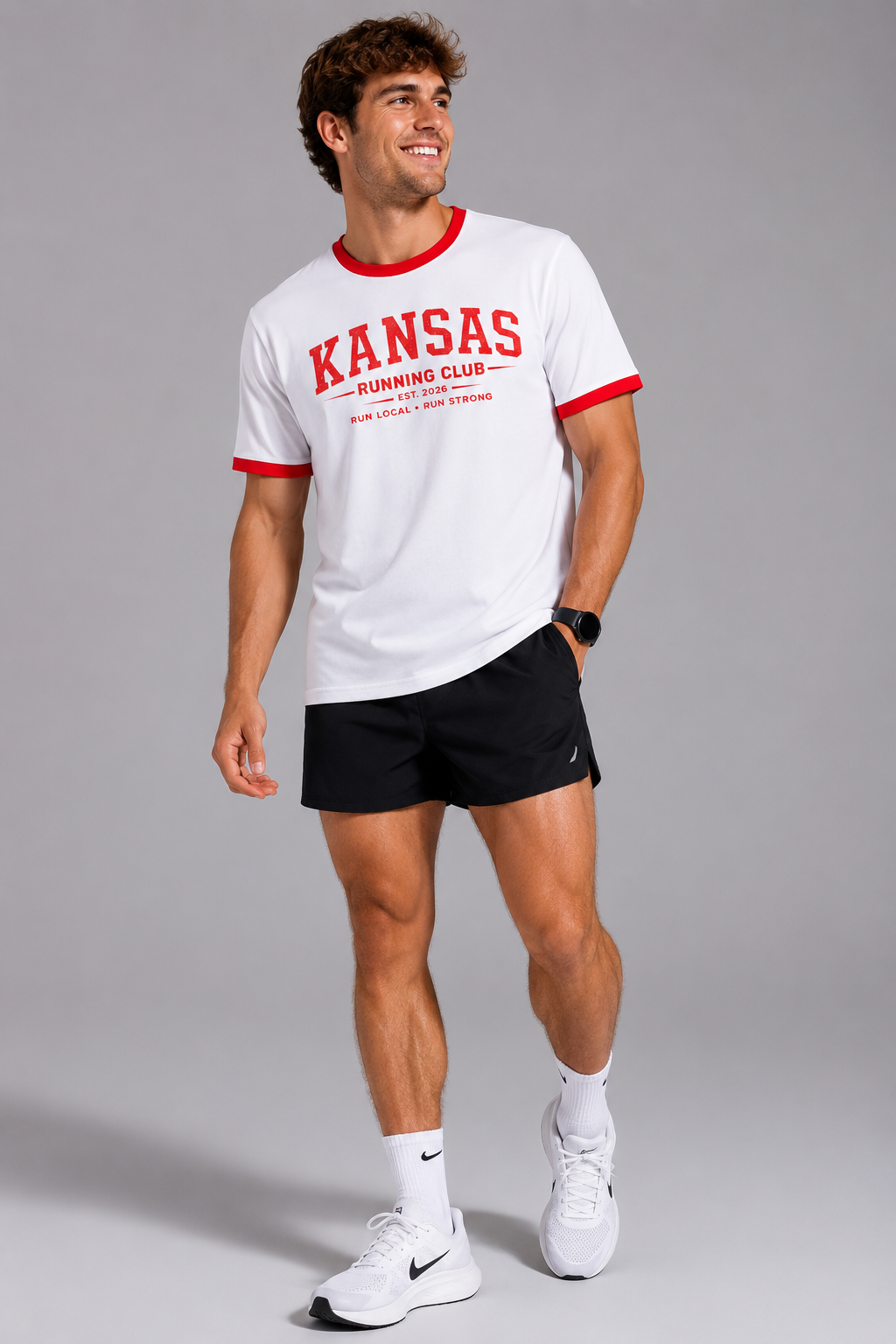 Kansas Running Club 2026 All State Men's Staple Ringer Tee