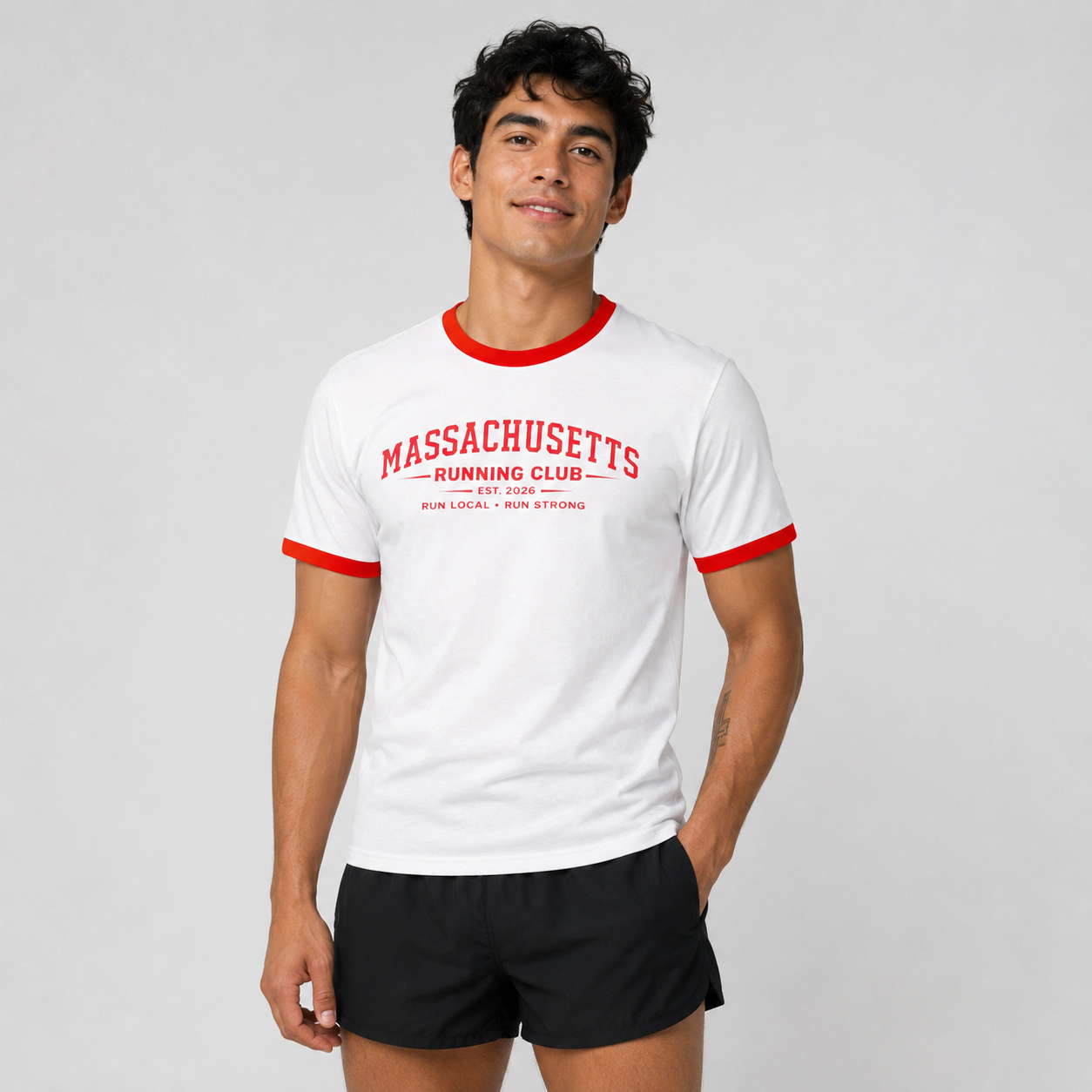 Massachusetts Running Club 2026 All State Men's Staple Ringer Tee