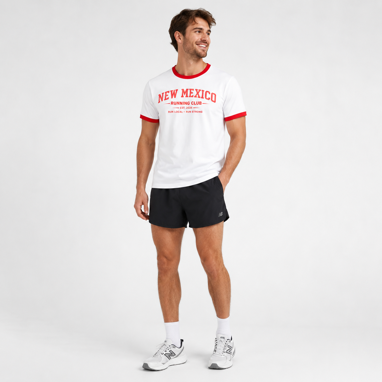 New Mexico Running Club 2026 All State Men's Staple Ringer Tee