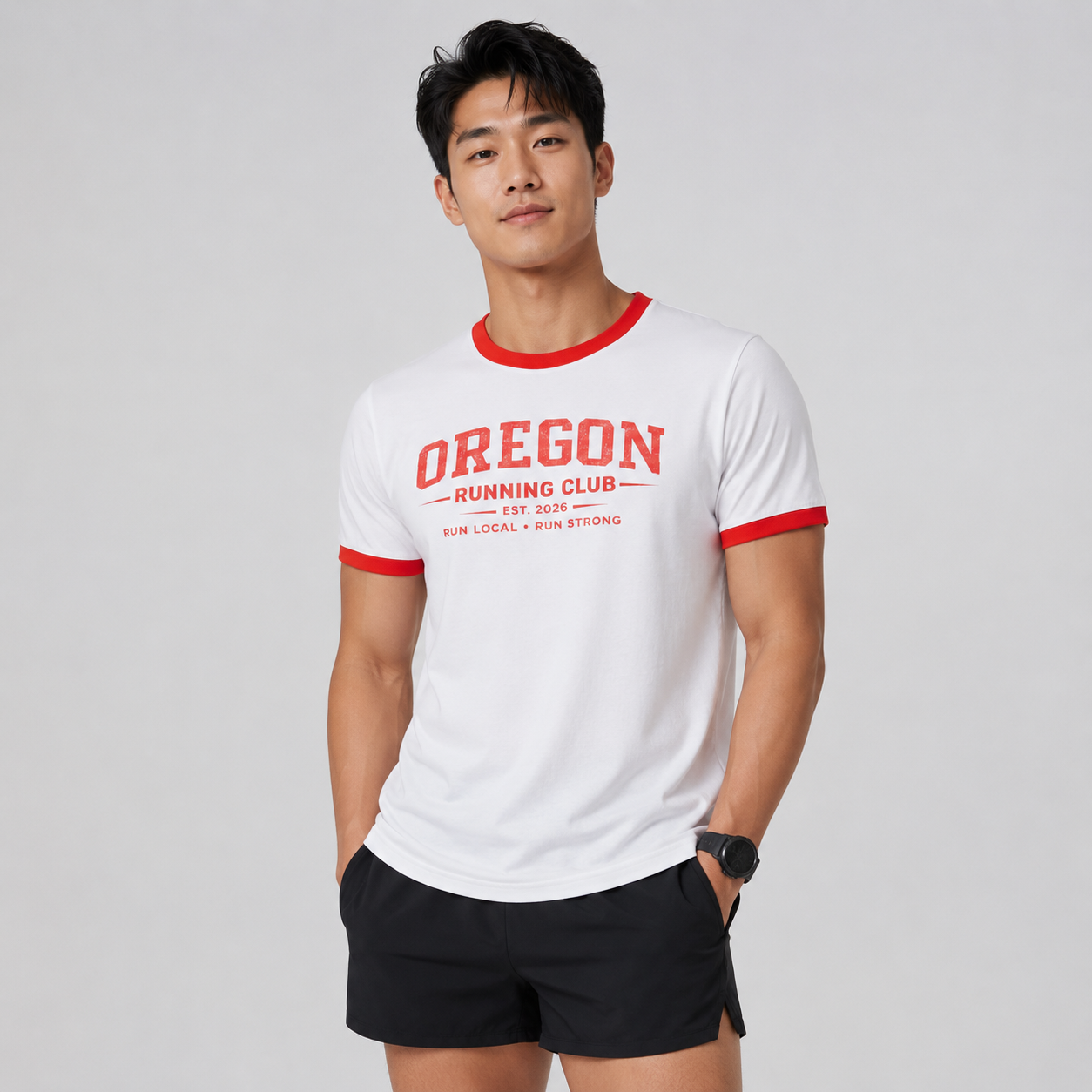 Oregon Running Club 2026 All State Men's Staple Ringer Tee