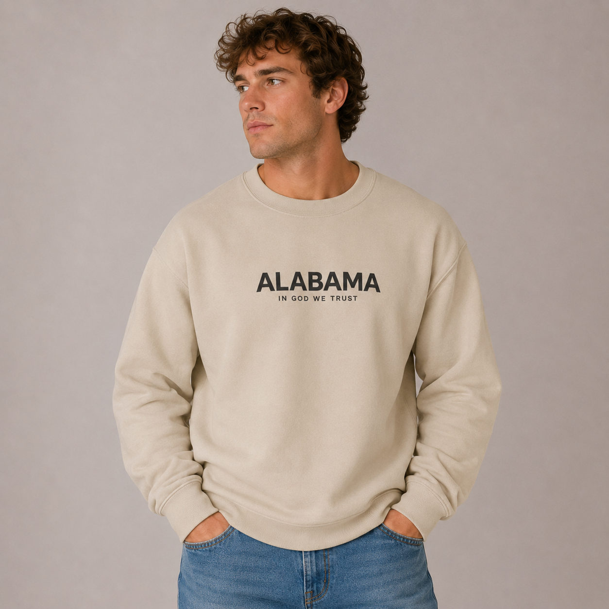 Alabama All State In God We Trust Unisex Crewneck Sweatshirt