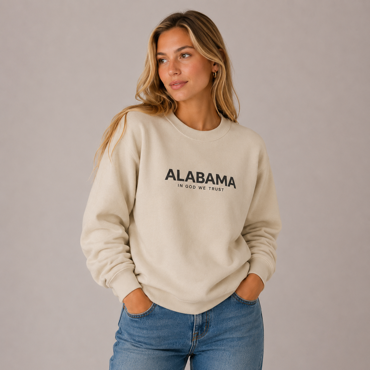 Alabama All State In God We Trust Unisex Crewneck Sweatshirt