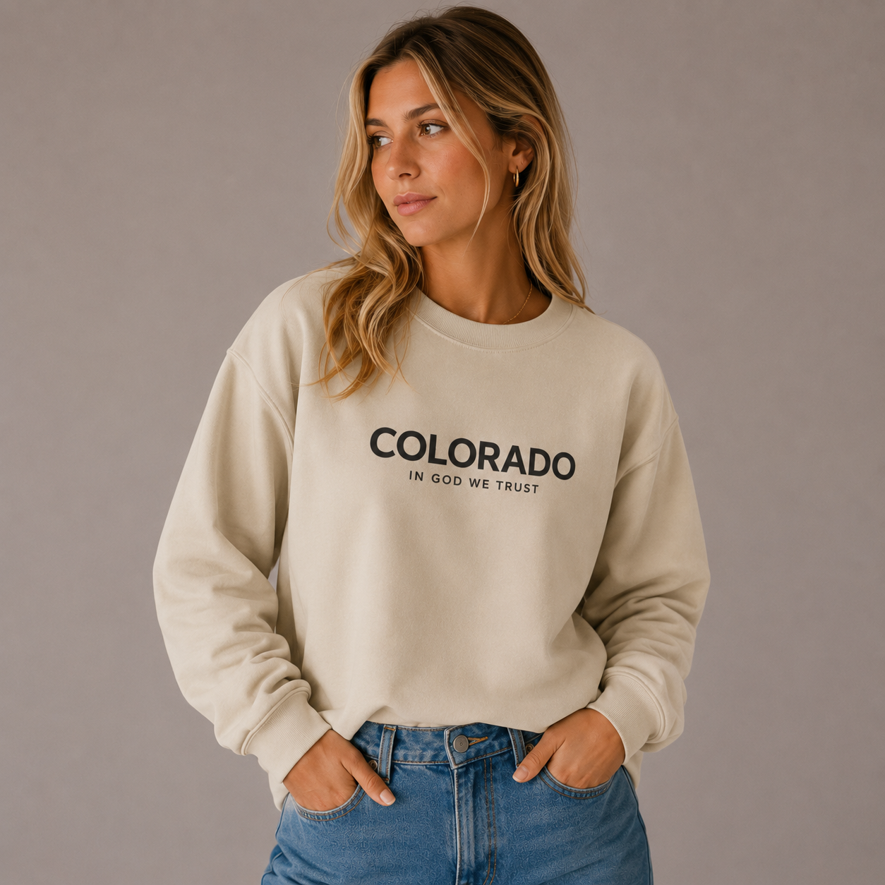 Colorado All State In God We Trust Unisex Crewneck Sweatshirt