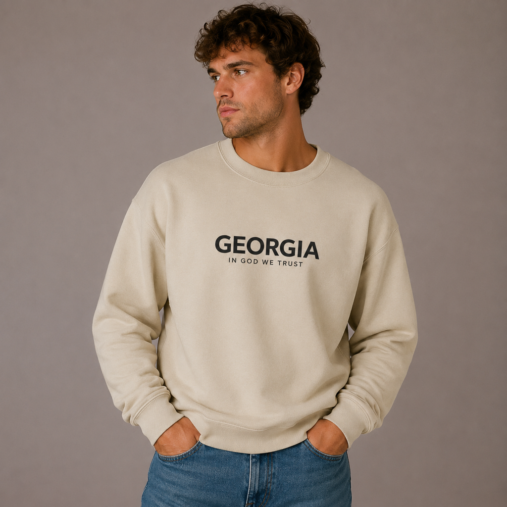 Georgia All State In God We Trust Unisex Crewneck Sweatshirt