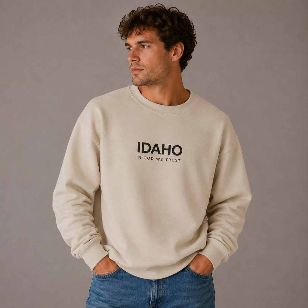Idaho All State In God We Trust Unisex Crewneck Sweatshirt