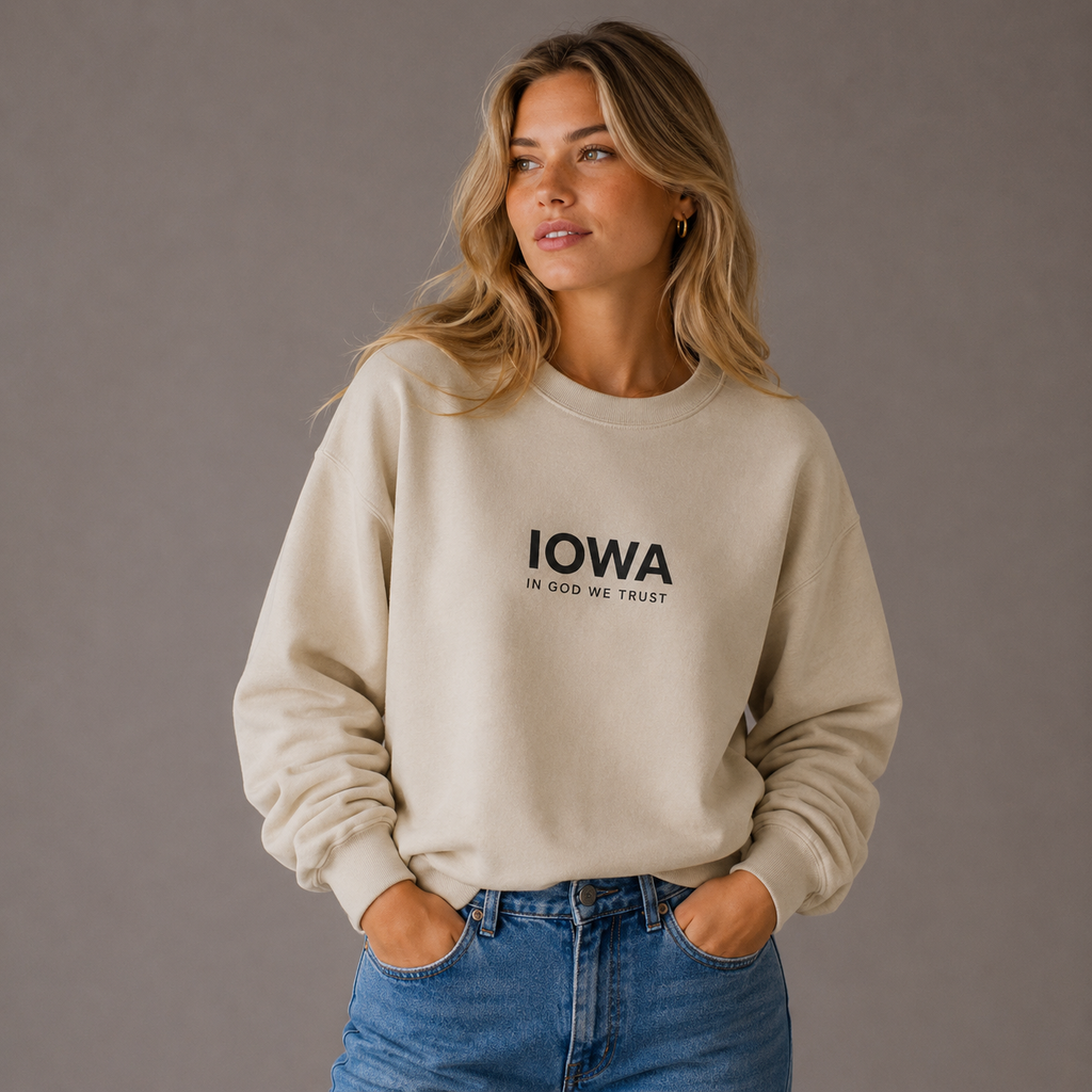Iowa All State In God We Trust Unisex Crewneck Sweatshirt