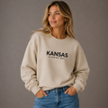 Kansas All State In God We Trust Unisex Crewneck Sweatshirt