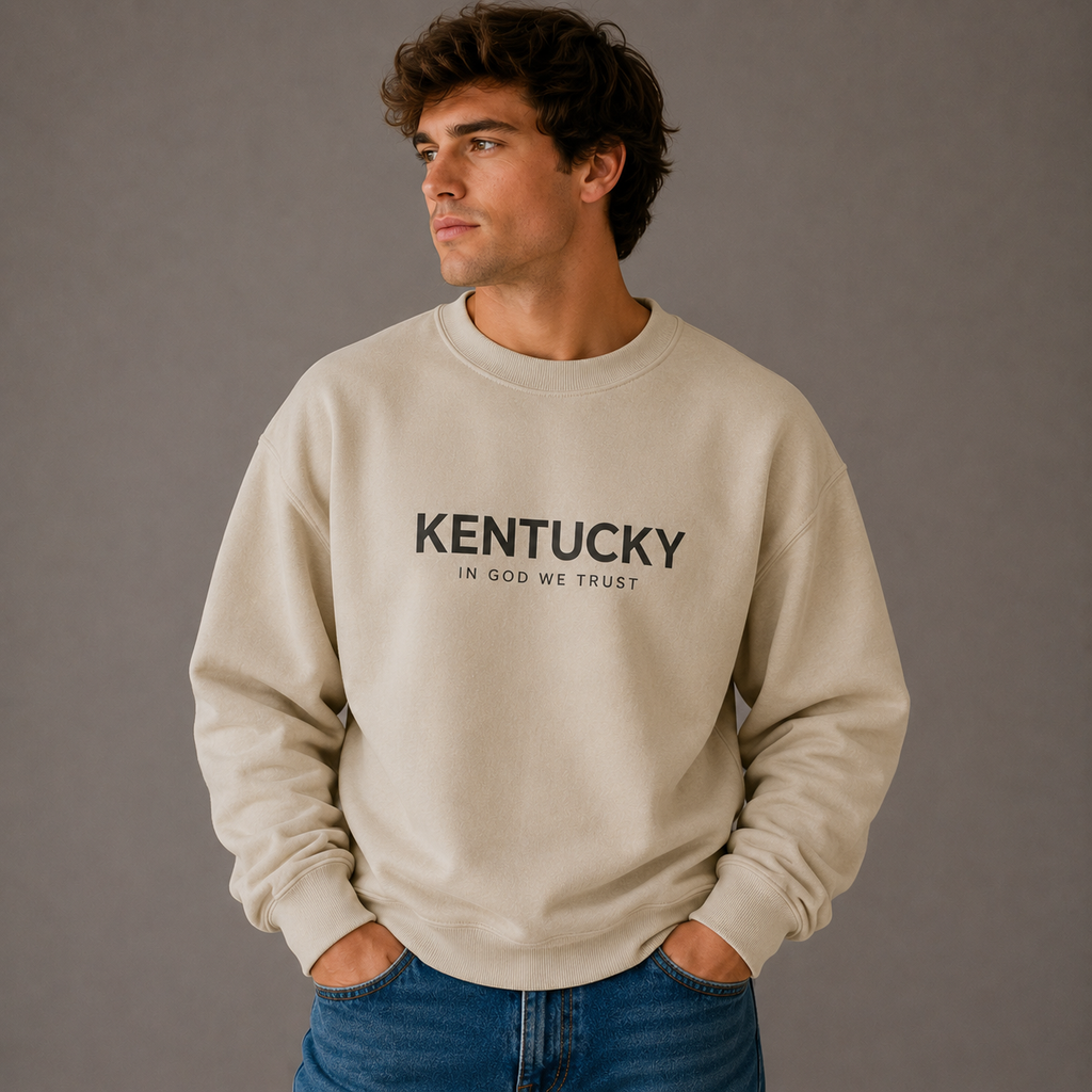 Kentucky All State In God We Trust Unisex Crewneck Sweatshirt