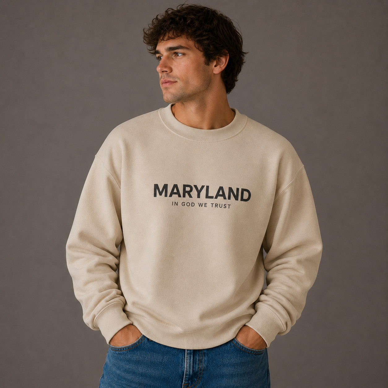 Maryland All State In God We Trust Unisex Crewneck Sweatshirt