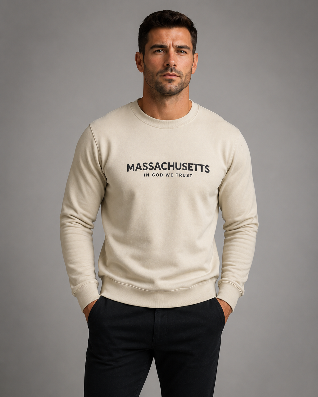 Massachusetts All State In God We Trust Unisex Crewneck Sweatshirt