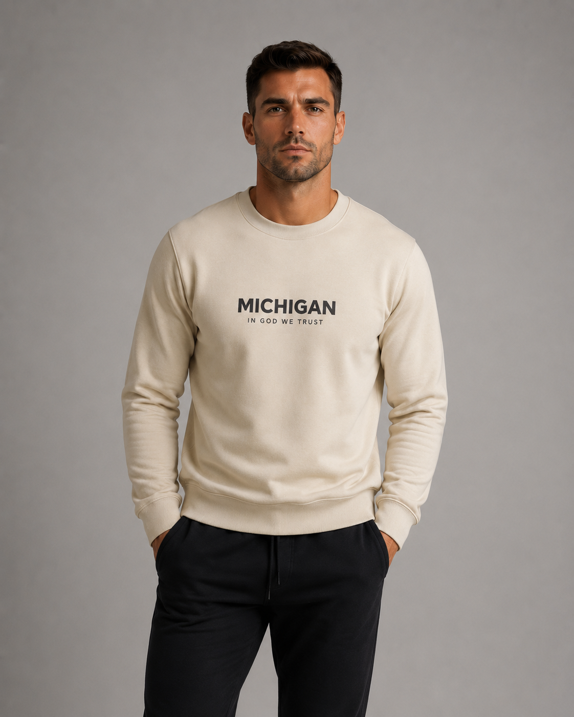 Michigan All State In God We Trust Unisex Crewneck Sweatshirt