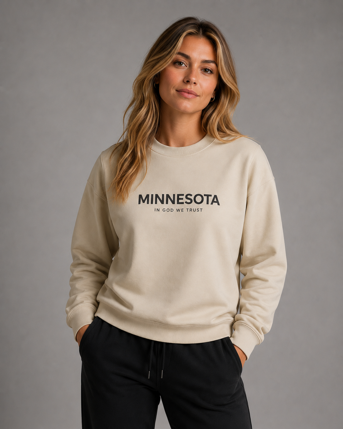 Minnesota All State In God We Trust Unisex Crewneck Sweatshirt