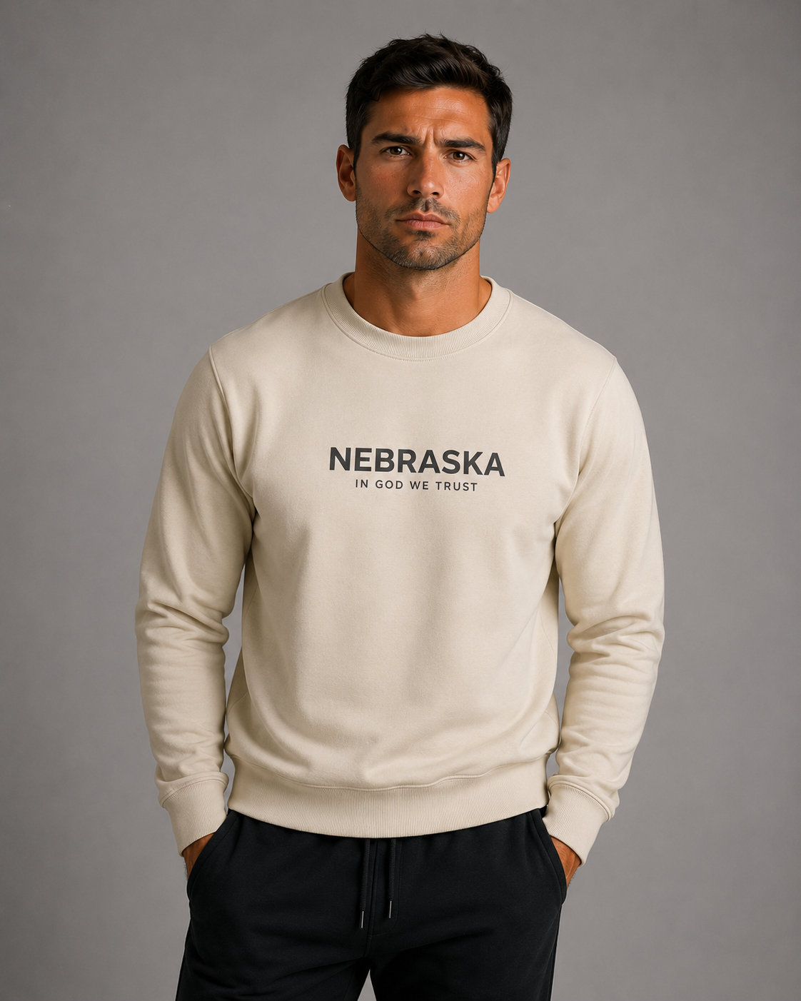 Nebraska All State In God We Trust Unisex Crewneck Sweatshirt