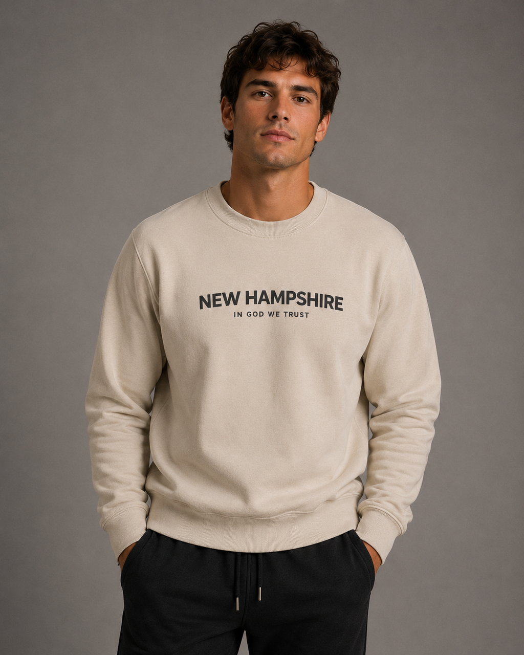 New Hampshire All State In God We Trust Unisex Crewneck Sweatshirt