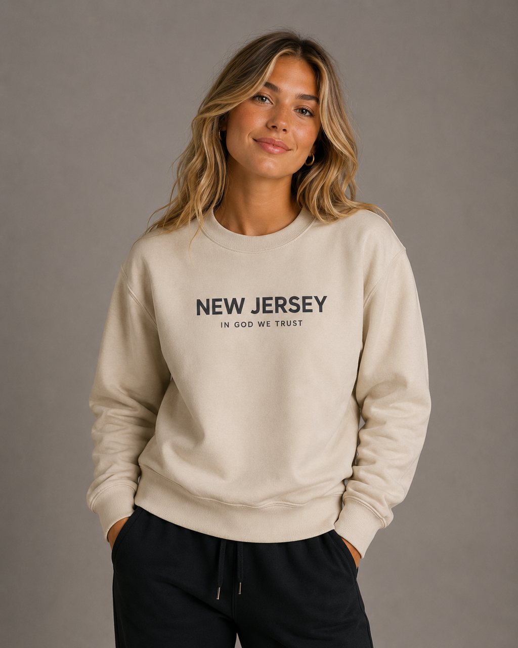 New Jersey All State In God We Trust Unisex Crewneck Sweatshirt