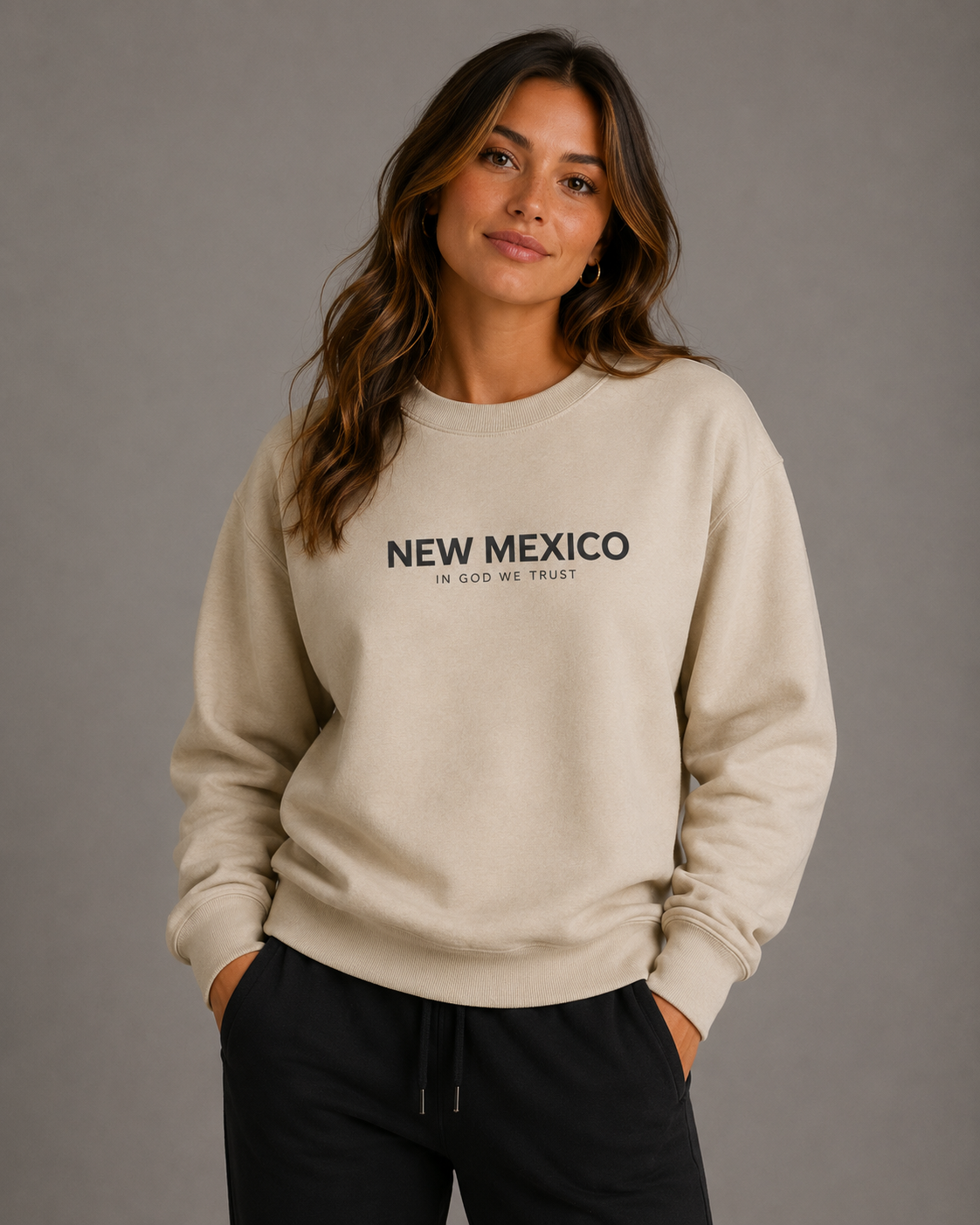 New Mexico All State In God We Trust Unisex Crewneck Sweatshirt