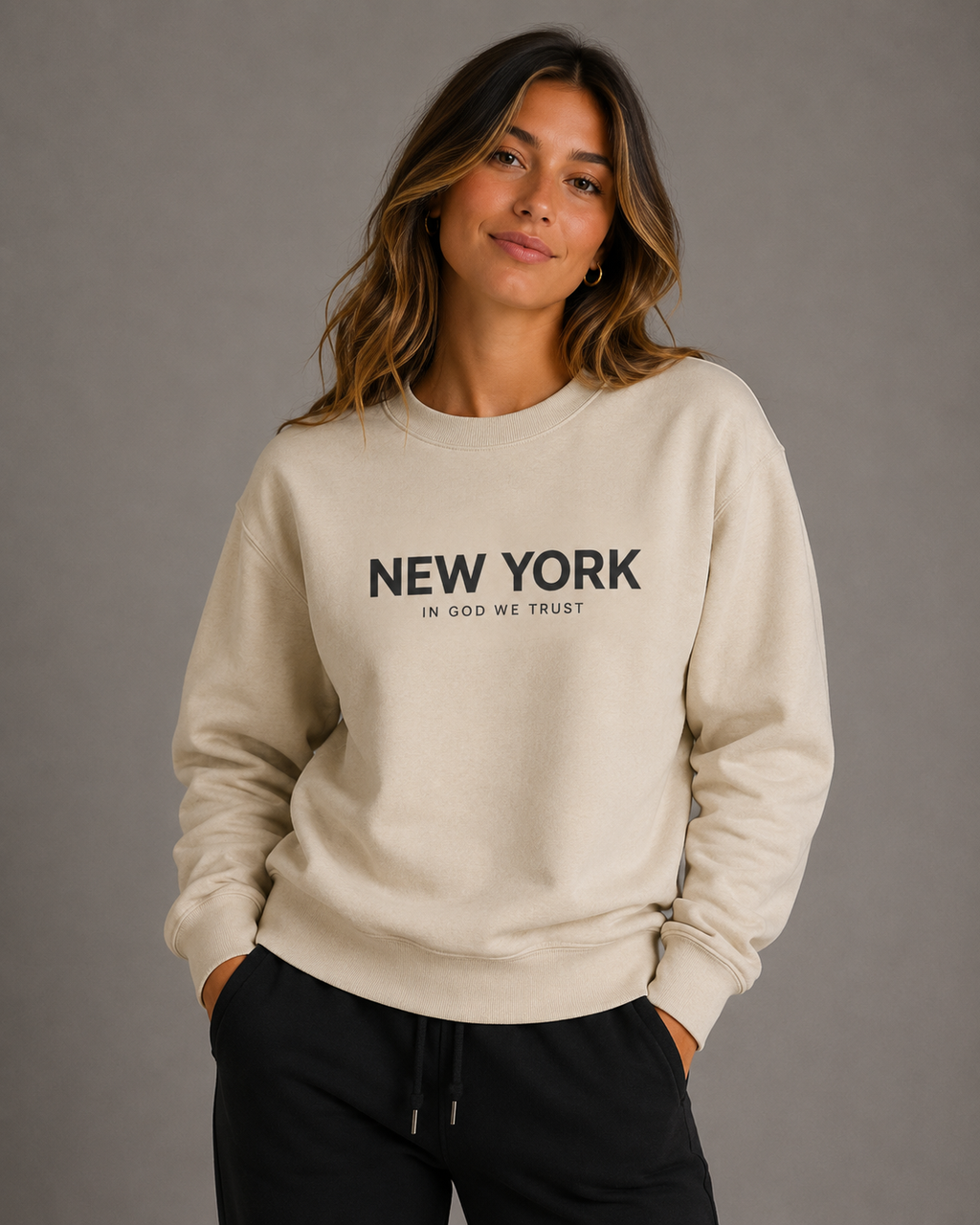 New York All State In God We Trust Unisex Crewneck Sweatshirt