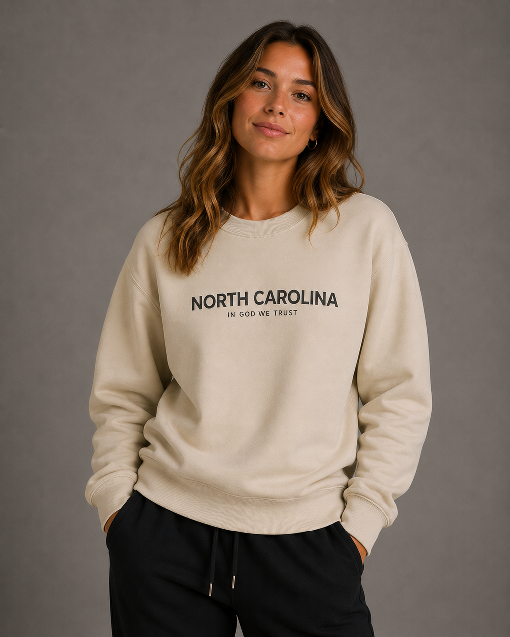 North Carolina All State In God We Trust Unisex Crewneck Sweatshirt