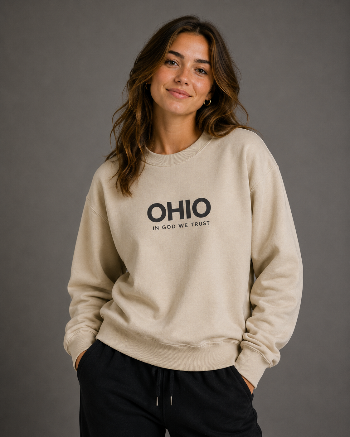 Ohio All State In God We Trust Unisex Crewneck Sweatshirt