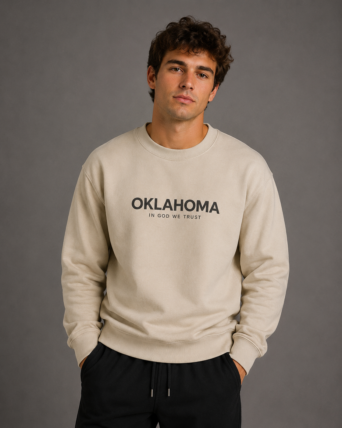 Oklahoma All State In God We Trust Unisex Crewneck Sweatshirt