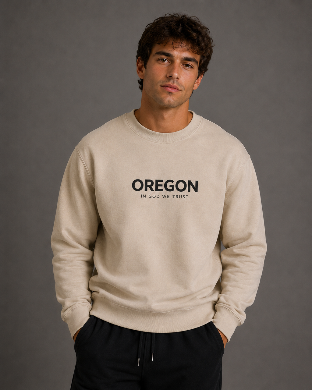 Oregon All State In God We Trust Unisex Crewneck Sweatshirt