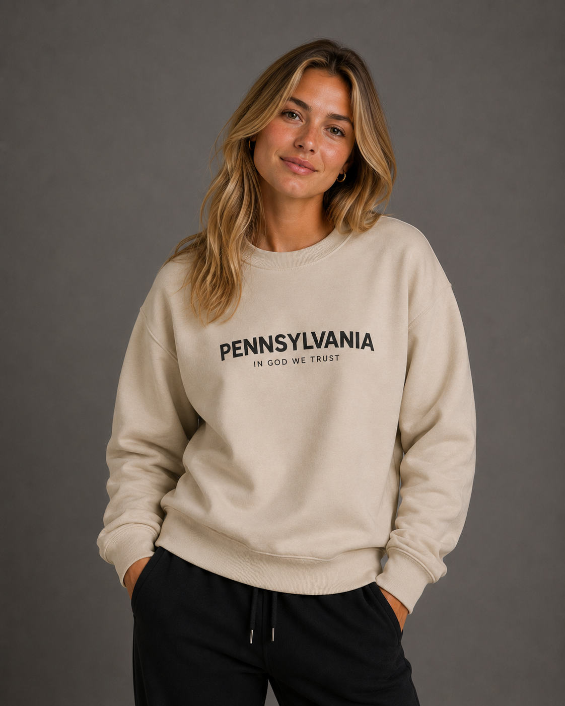 Pennsylvania All State In God We Trust Unisex Crewneck Sweatshirt