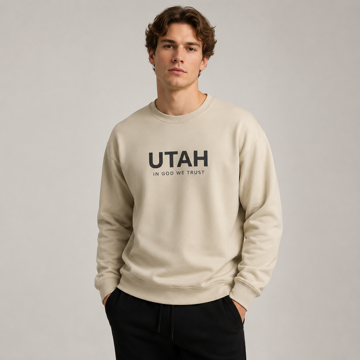 Utah All State In God We Trust Unisex Crewneck Sweatshirt