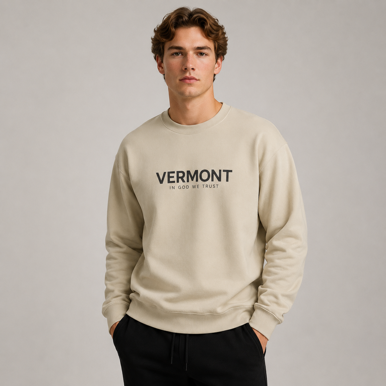 Vermont All State In God We Trust Unisex Crewneck Sweatshirt