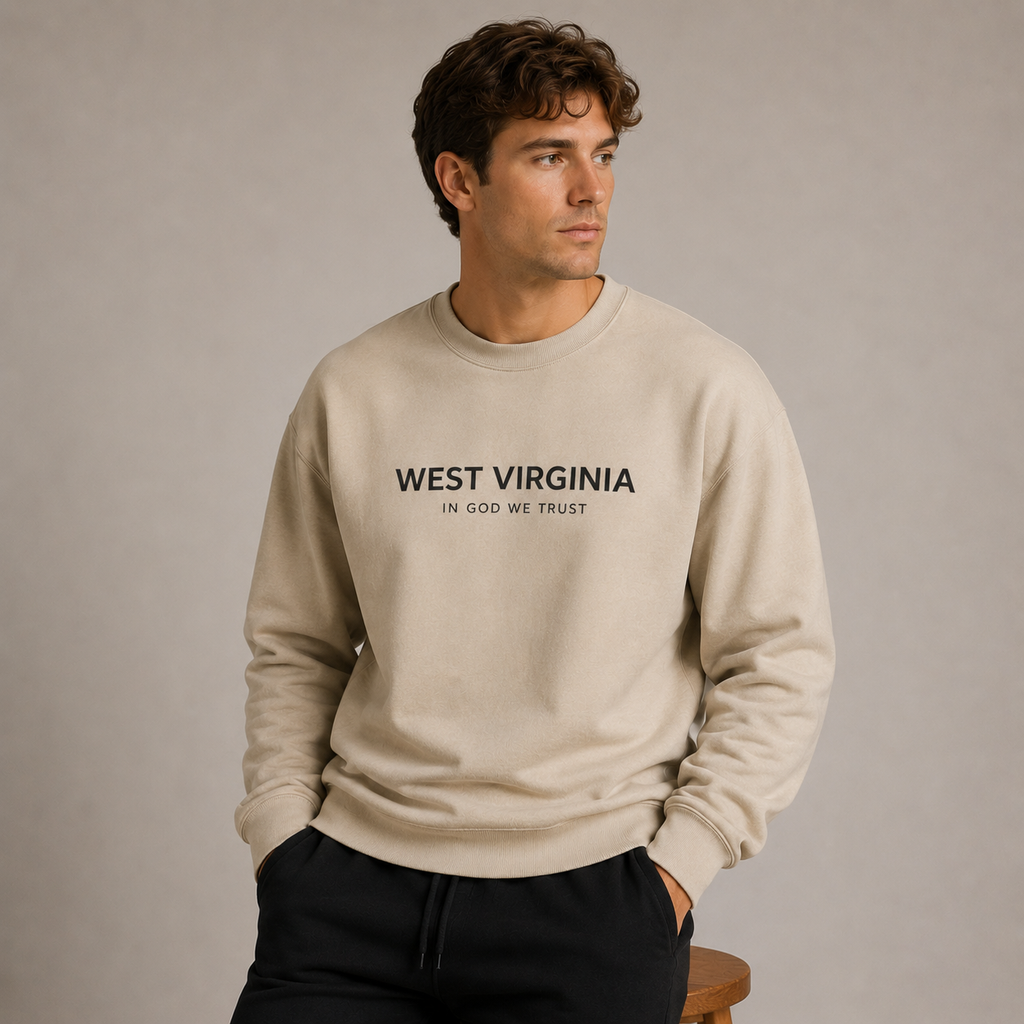 West Virginia All State In God We Trust Unisex Crewneck Sweatshirt