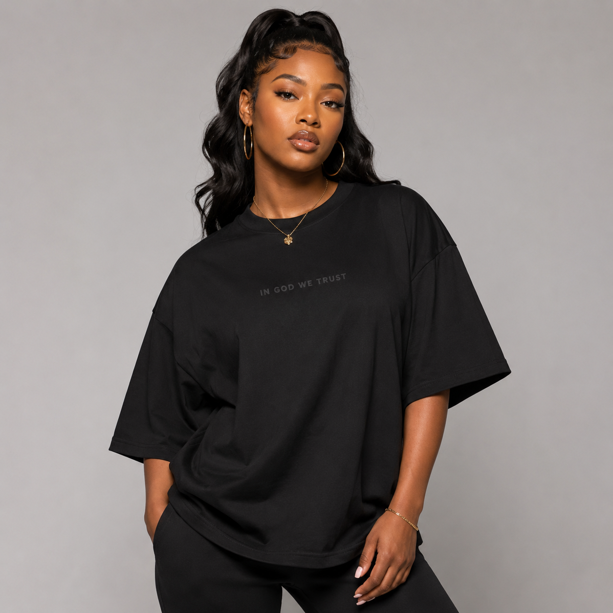 Alabama All State In God We Trust Unisex Casual Oversized Boxy Tee