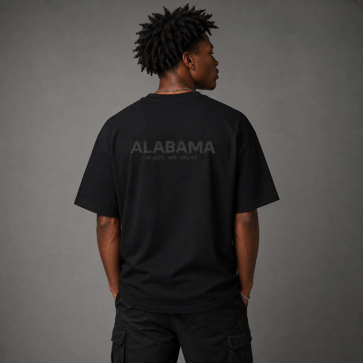 Alabama All State In God We Trust Unisex Casual Oversized Boxy Tee