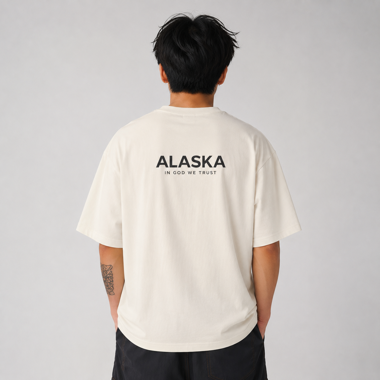 Alaska All State In God We Trust Unisex Casual Oversized Boxy Tee