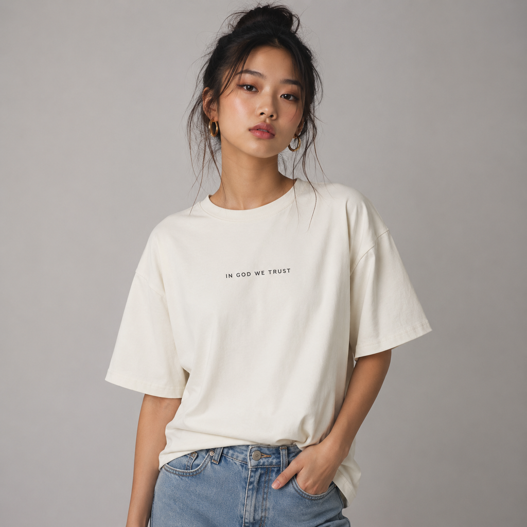 Alaska All State In God We Trust Unisex Casual Oversized Boxy Tee