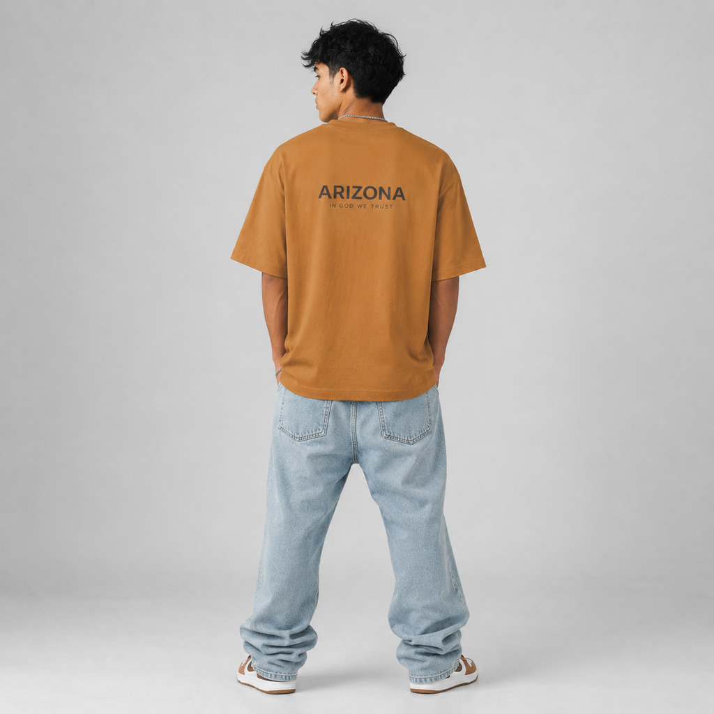 Arizona All State In God We Trust Unisex Casual Oversized Boxy Tee