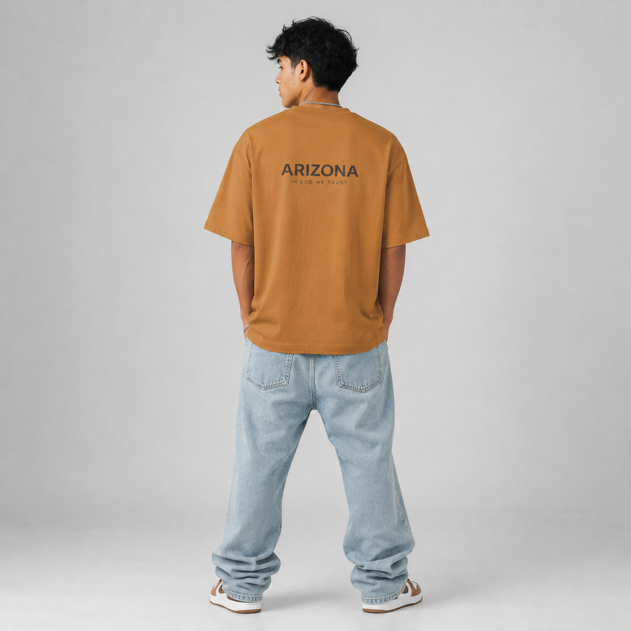 Arizona All State In God We Trust Unisex Casual Oversized Boxy Tee