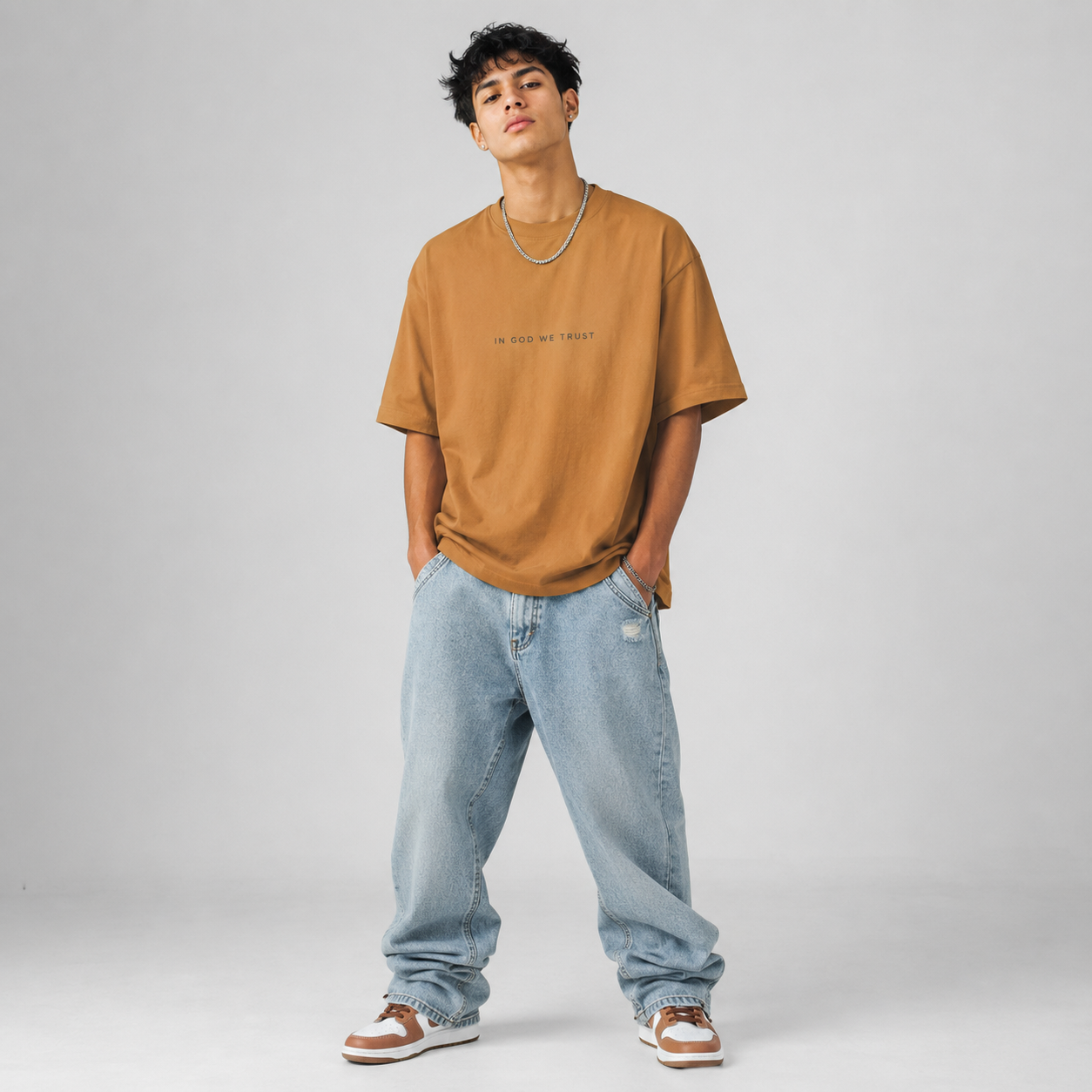 Arizona All State In God We Trust Unisex Casual Oversized Boxy Tee