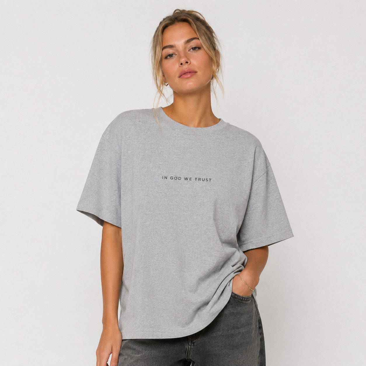 Connecticut All State In God We Trust Unisex Casual Oversized Boxy Tee