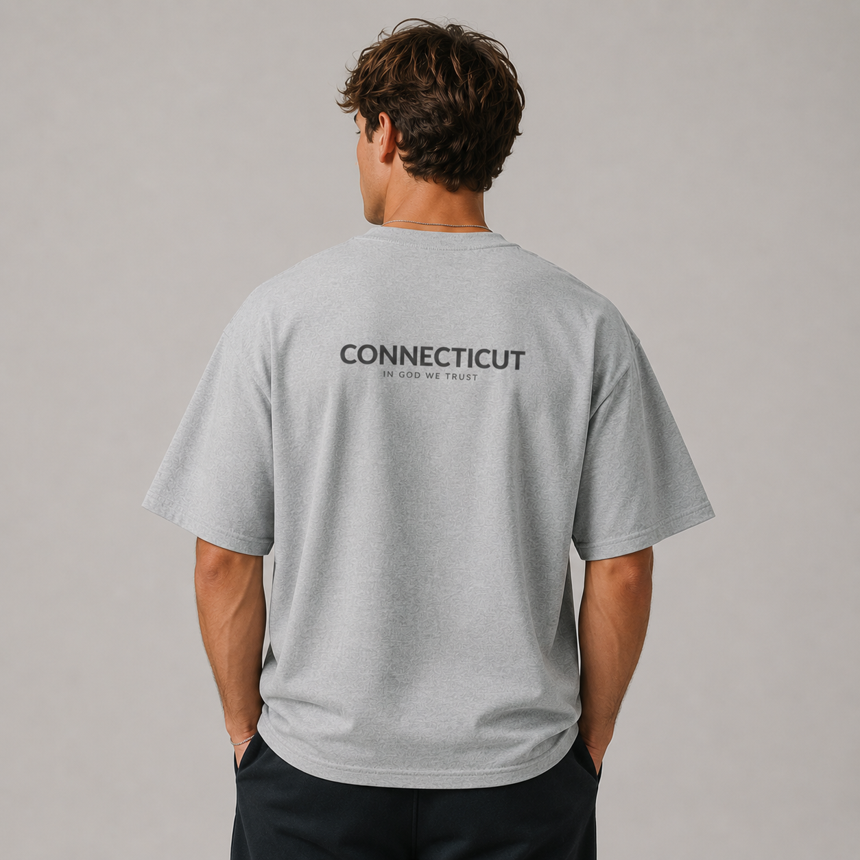 Connecticut All State In God We Trust Unisex Casual Oversized Boxy Tee