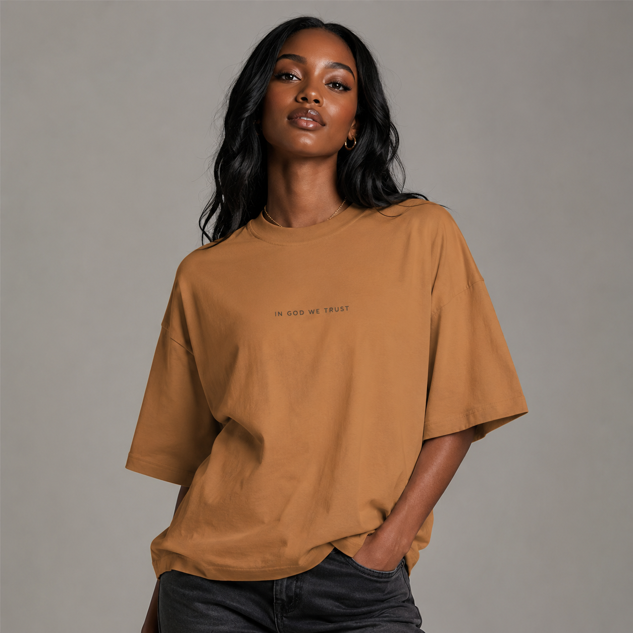Delaware All State In God We Trust Unisex Casual Oversized Boxy Tee