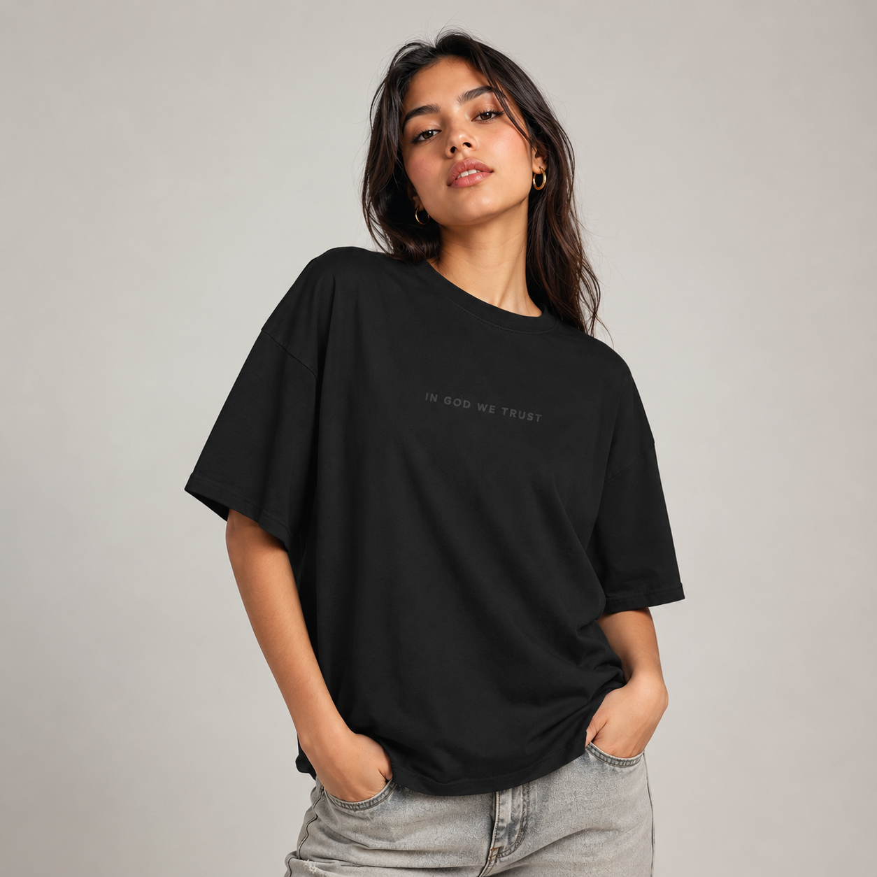 Georgia All State In God We Trust Unisex Casual Oversized Boxy Tee