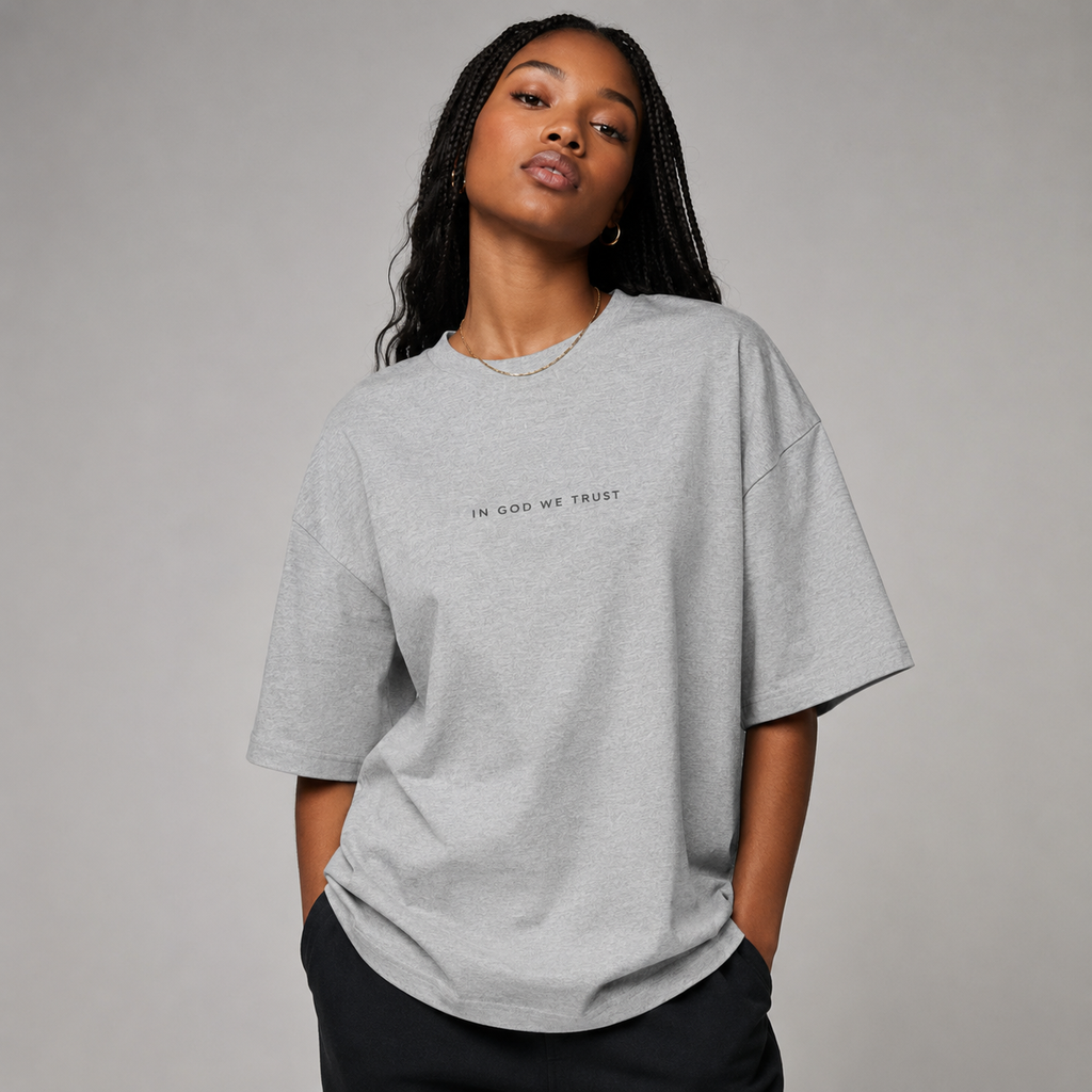 Idaho All State In God We Trust Unisex Casual Oversized Boxy Tee