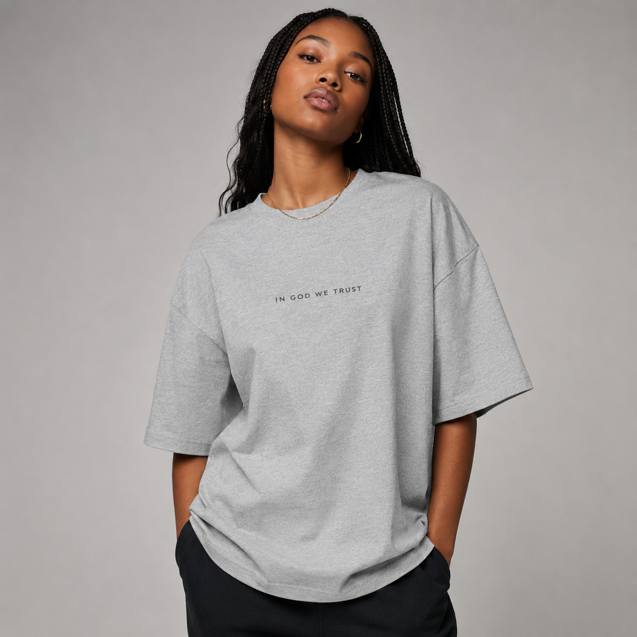 Idaho All State In God We Trust Unisex Casual Oversized Boxy Tee