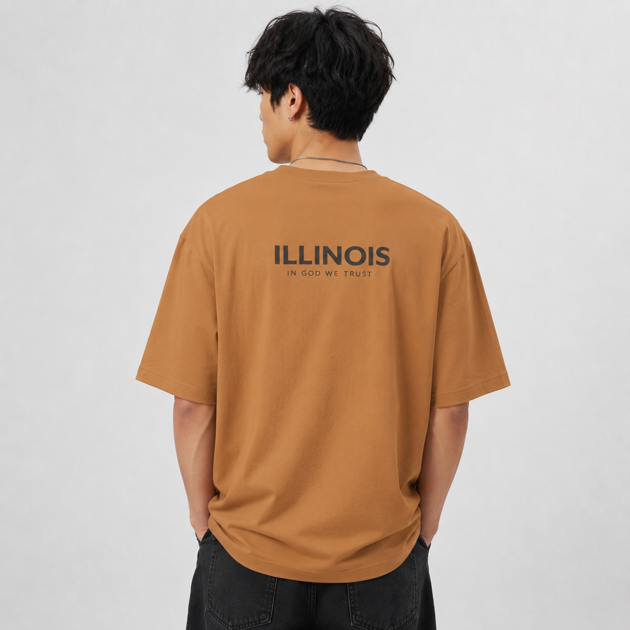 Illinois All State In God We Trust Unisex Casual Oversized Boxy Tee