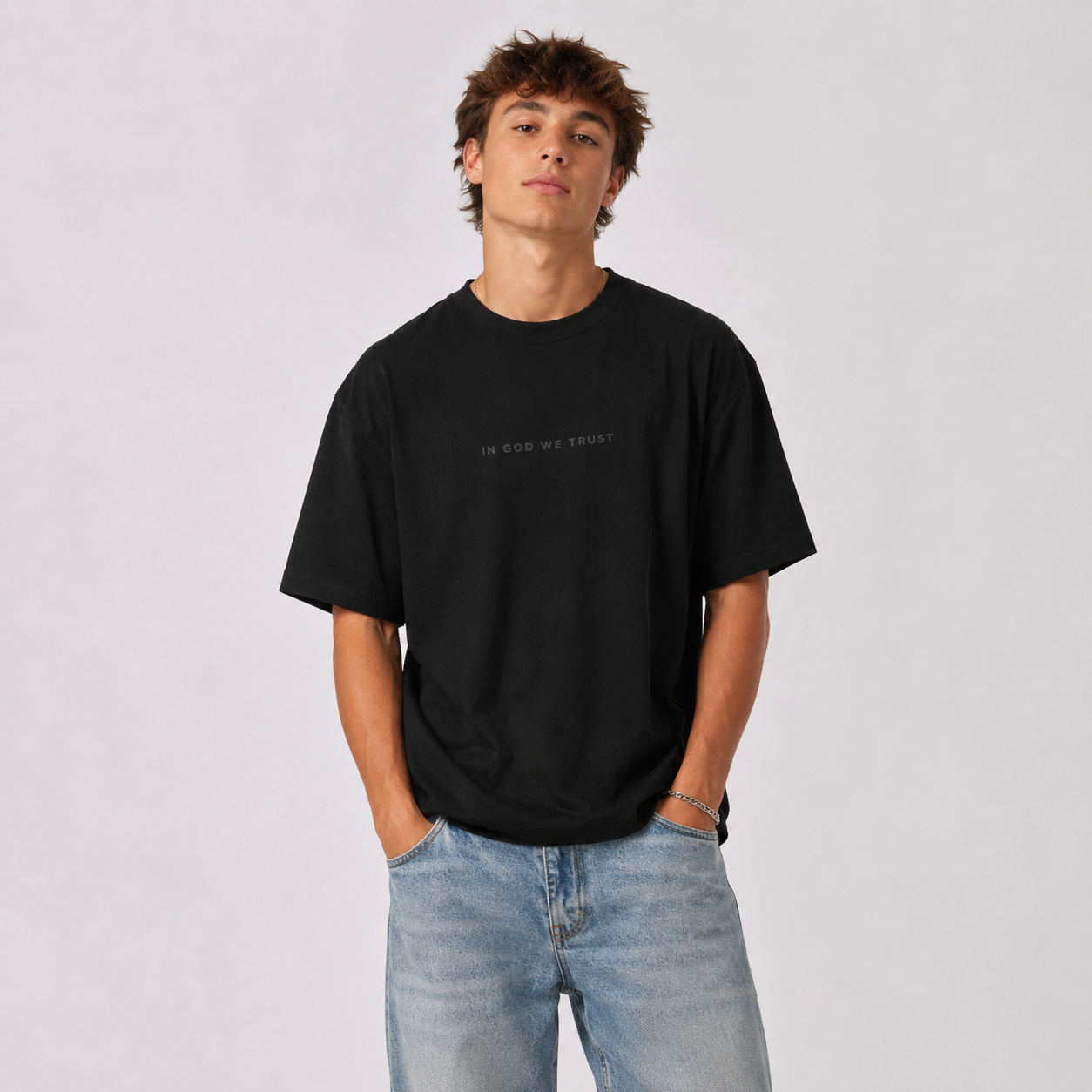 Iowa All State In God We Trust Unisex Casual Oversized Boxy Tee