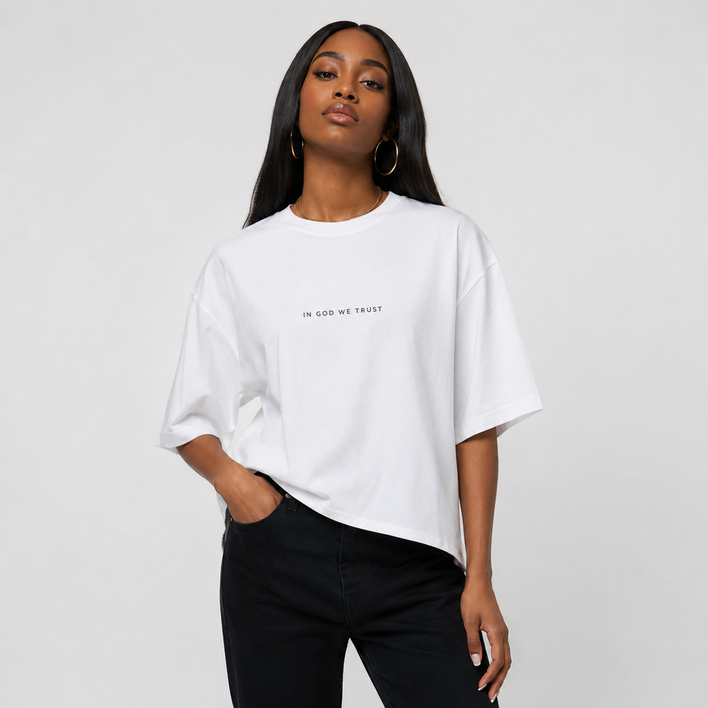 Kansas All State In God We Trust Unisex Casual Oversized Boxy Tee